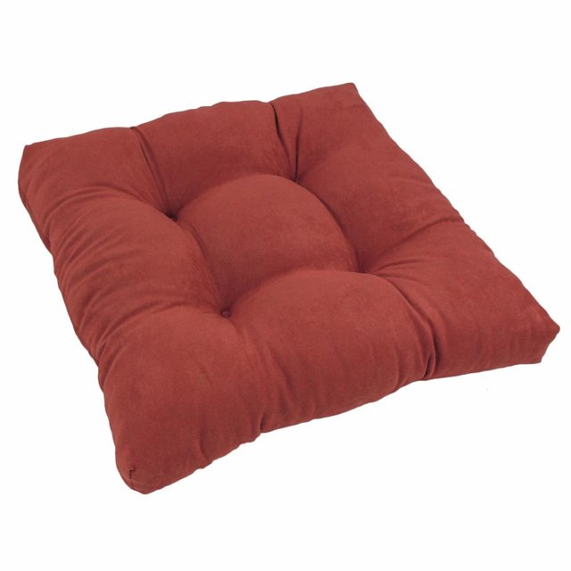 19-inch Squared Microsuede Tufted Dining Chair Cushion