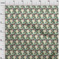 thumbnail image 2 of oneOone Silk Tabby Fabric Spiral & Floral Block Decor Fabric Printed BTY 42 Inch Wide, 2 of 4