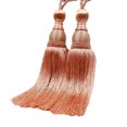 thumbnail image 1 of serony 2pcs Cravate Rideau avec Pompon, Fil d'Or, Balle de tennis, Corde de Rideau Créatif Vin de Riz + 1, 1 of 9