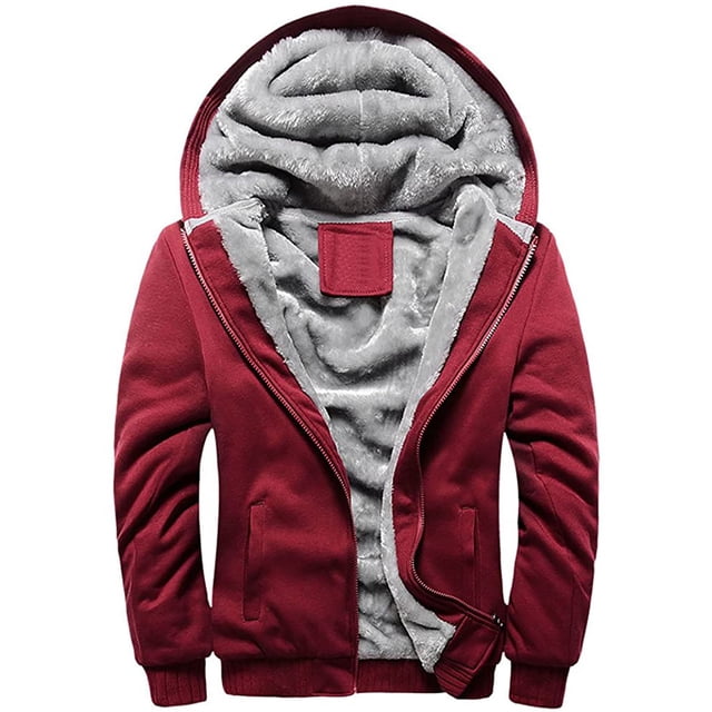 Mens Jacket Winter Mens Fashion Autumn And Winter Loose Casual Solid Color Jacket