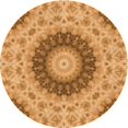 thumbnail image 1 of Ahgly Tapis de Zone Carré Orange Transitionnel Lavable en Machine, 3 Pieds Carré, 1 of 7