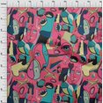 thumbnail image 4 of oneOone Polyester Spandex Pink Fabric Abstract Comic Face Sewing Craft Projects Fabric Prints By Yard 56 Inch Wide, 4 of 5