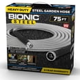 thumbnail image 1 of Bionic Steel Garden Hose 75 ft x 5/8 Inch 500 PSI Water Hose For Outside Heavy Duty Stainless Steel with Spray Nozzle Kink-Free, 1 of 8