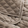 thumbnail image 3 of Bare Home Ensemble de Courtepointe - 2 Pcs - Couvre-Lit Matelassé à Losanges - Lit Simple/simple TG, Taupe, 3 of 5