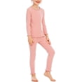 thumbnail image 1 of LSLJS Kids Round Neck Pajama Set Long Sleeved Pants Pajama Two Piece Pajama Sets, 1 of 8