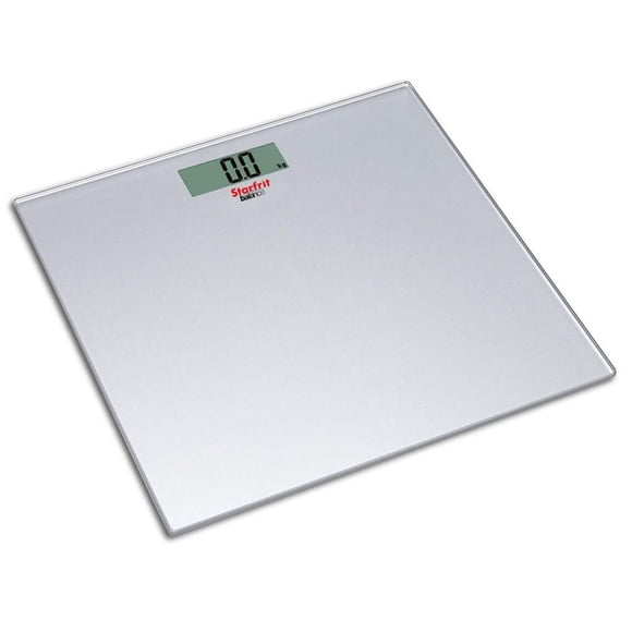 Starfrit - Balance/balance Électronique de Salle de Bain en Verre Trempé Ultra Mince, Capacité Maximale de 150 kg
