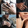 thumbnail image 3 of ORUYROP Men Vintage Celtic Rings, Can Engrave, Stainless Steel/Gold Plated/Black (Send Gift Box), 3 of 7