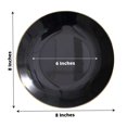 thumbnail image 3 of CUITING Lot de 10 Assiettes de Service Rondes Jetables en Plastique Martelé Transparent à Paillettes Dorées avec Rebord Doré - 13”, 3 of 11