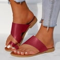 thumbnail image 5 of Fashion Minimalist Flat Thong Toe Ring Wide Fit Sandals, 5 of 5