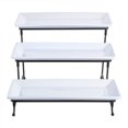 thumbnail image 1 of Gibson Elite Gracious Dining 3-Tier Plates Serving Set W/Metal Stand, White, Stoneware, 1 of 5