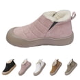 thumbnail image 2 of XIMIN Bottes d'Hiver pour Femmes Bottines de Neige Bottines Chaudes Doublées en Peluche à Enfiler Marche Randonnée Chaussures en Coton Espadrilles à Plateforme Extérieur Antidérapantes Botte Courte en Molleton, 2 of 3
