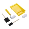thumbnail image 2 of jifeng Mini Paint Rollers Compact Paint Roller with Tray for Door Cabinet Paintwork Yellow, 2 of 9