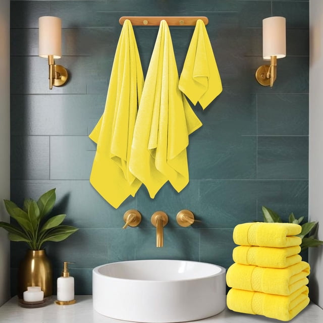 Dvkptbk Cotton Plain Gift Set Towel Multicolor Soft Absorbent Household Bath Towel Towel