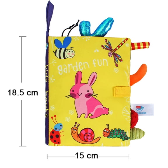Nouveaux Jouets pour Bébé Queue d'Animaux de Dessin Animé Livre en Tissu pour Bébé Éducatif Livre en Papier Annelé Jouets Livre en Tissu Jouets d'Éveil pour Bébé 0 12 Mois, Lapin 550