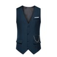thumbnail image 1 of FAIWAD Gilet Classique pour Homme Formel d'Affaires Sans Manches Vintage Veste Gilet à Boutons devant Col en V Ajusté Gilet de Complet, 1 of 9