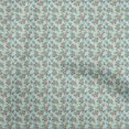 thumbnail image 1 of oneOone Cotton Flex Light Blue Fabric Floral Craft Projects Decor Fabric Printed By The Yard 40 Inch Wide, 1 of 4