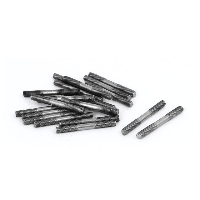 Unique Bargains M3x25mm 304 Stainless Steel Double End Threaded Stud Screw Bolt 20pcs