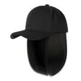 thumbnail image 2 of EGNMCR Wigs Human Hair Straight Short Bob Wig Baseball Wig Baseball Cap Hair Wig Hats With Hair Baseball Cap With Hair Extensions For Women Straight Short Bob Wig the bands, 2 of 5