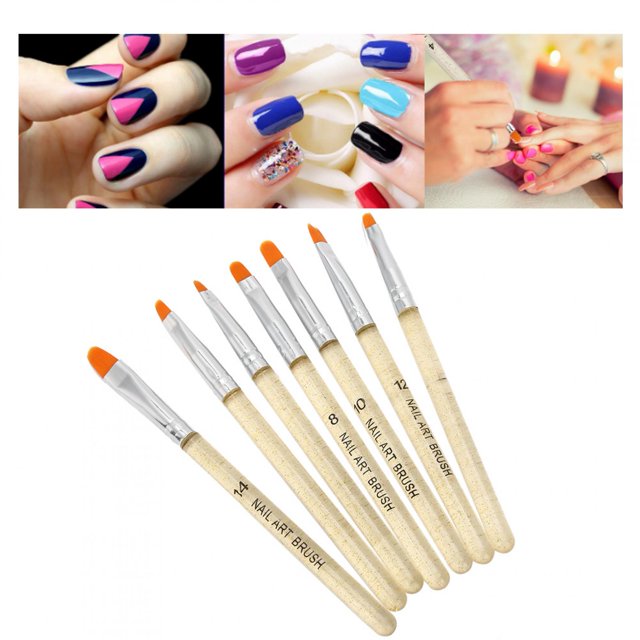 7Pcs Transparent Handle Nail Art Brush Nail Brush, Nail Art Brush Diy Pen Pattern Nail Painting Drawing Gel Pen Art Diy Pattern Nail Painting Drawing Pen Nail Art Design