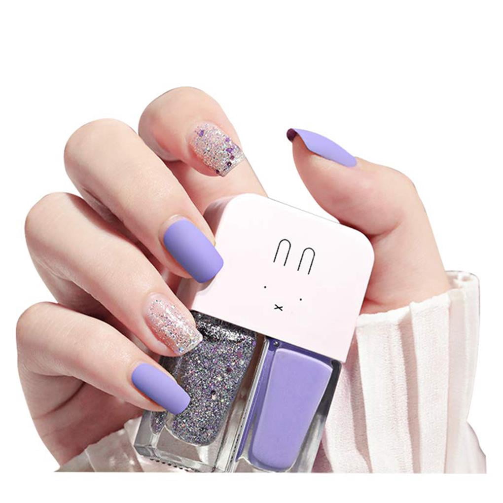 2 Colors Nail Polish Non-Toxic Quick Drying Nail Polish Glossy Longwear Nail Polish