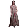 thumbnail image 1 of Bimba Floral Printed Front Slit Sleeveless Summer Spring Women Maxi PartyDress-Medium, 1 of 5