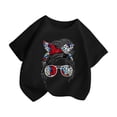 thumbnail image 3 of LUOGENLI T-Shirt pour Filles Enfant Filles Mignon Imprimé Graphique Col Rond Manche Courte Tee Été Décontracté T-Shirt Chandails pour Filles Tendance Été Court Noir 11-12 Ans, 3 of 5