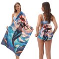 thumbnail image 1 of Foldable Beach Towel Printed Bath Towel All-in-one Beach Towel All-in-one Bag For Storage, 1 of 5