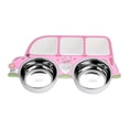 thumbnail image 4 of Baohd Ensemble de Vaisselle pour Enfants en Acier Inoxydable Cuillère Fourchette Dessin Animé Forme de Voiture Conception à Compartiments Bol pour Bébé pour Cuisine Rose Camion/bol/amovible, 4 of 6