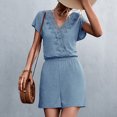 thumbnail image 4 of EOTVIA Short Pants Jumpsuits, Shorts Jumpsuits Middle Waist For Work, 4 of 5