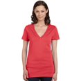 thumbnail image 2 of Bella + Canvas Ladies' Jersey Short-Sleeve Deep V-Neck T-Shirt, 2 of 5