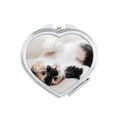 thumbnail image 1 of Kitty Cat Stripes Relax Sleep Animal Mirror Travel Magnification Portable Handheld Pocket Makeup, 1 of 3