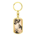 thumbnail image 4 of Celestial Butterflies Stainless Steel or 18k Gold Premium Swivel Dog Tag Keychain, 4 of 8