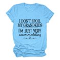 thumbnail image 1 of LUOGENLI T-shirts pour Femme pour Femmes T-Shirt Uni Décontracté Mode à Lettres Imprimées Col Rond Manches Courtes T-Shirt Haut T-shirts pour Femmes T-shirts Graphiques T-shirts Vintage Saint-Patrick Bleu Clair m, 1 of 3