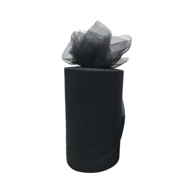 relayinert Polyester Wedding Party Decorations Easy To And Clean Tulle Coil Durable And Reliable Roll Tulle black 1Set