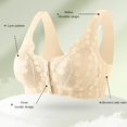 thumbnail image 2 of HBFAGFB Padded Bras for Women Front Button Built-In Bra Breathable Comfortable Underwear Beige Size M, 2 of 5