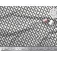 thumbnail image 2 of Soimoi Black Velvet Fabric Window Pane Check Printed Craft Fabric by the Yard 58 Inch Wide, 2 of 3