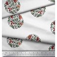 thumbnail image 3 of Soimoi Poly Georgette Fabric Leaves & Floral Block Fabric Prints by Yard 52 Inch Wide, 3 of 3