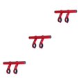 thumbnail image 2 of relayinert Bicycle Handlebar Extender with Double Clamps Front Flashlight Extension Bracket Mounting Rack Adapter Supplies Red Aluminum Alloy 3Set, 2 of 6