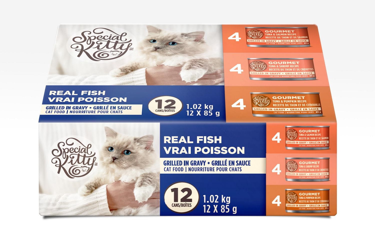 Special Kitty Grilled Real Fish Variety in Gravy 85G.