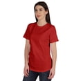thumbnail image 4 of Inkmeso Womens Basic Crewneck Tshirt Short Sleeve Regular Fit Long Tee Workout Top, 4 of 8
