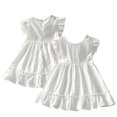 thumbnail image 2 of Qudderr Robes Débardeurs pour Filles 2-9 Ans Robe Sans Manches Décontractée d'Été en Coton Lin pour Bébé, 2 of 8
