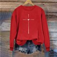 thumbnail image 3 of Yuyuzo Chandails en Molleton pour Femmes Décontractés Saint-Valentin Manches Longues Col Rond Ample Ajusté Mince Chandail Tops, 3 of 5