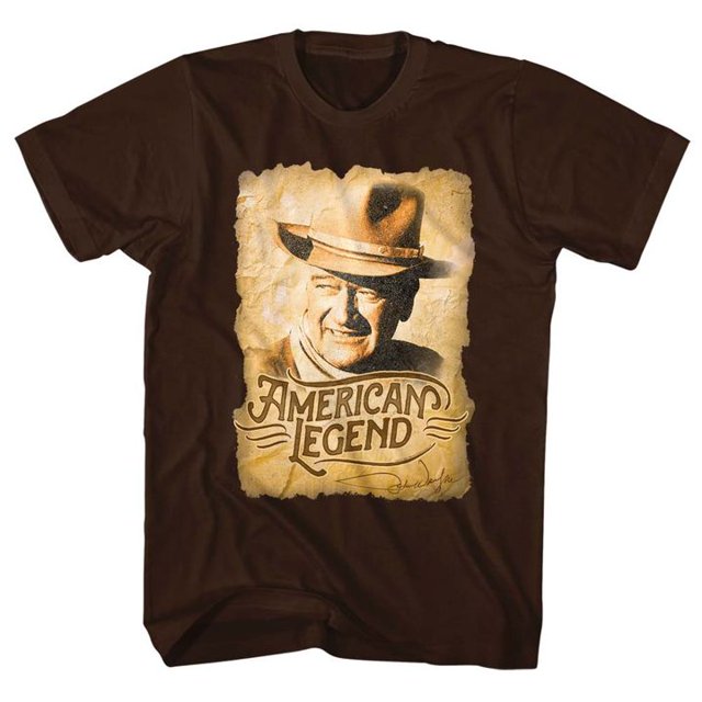 T-Shirt pour Adulte John Wayne Legend Chocolat Noir 5TG