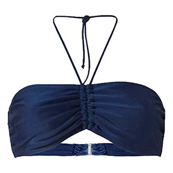 GZWYHT Tankini Tops for Women Bathing Suit for Women Women's Mix & Plain Bikini Bandeau Top Swimwear Beachwear Womens Swimsuits Womens Bathing Suits Dark Blue M