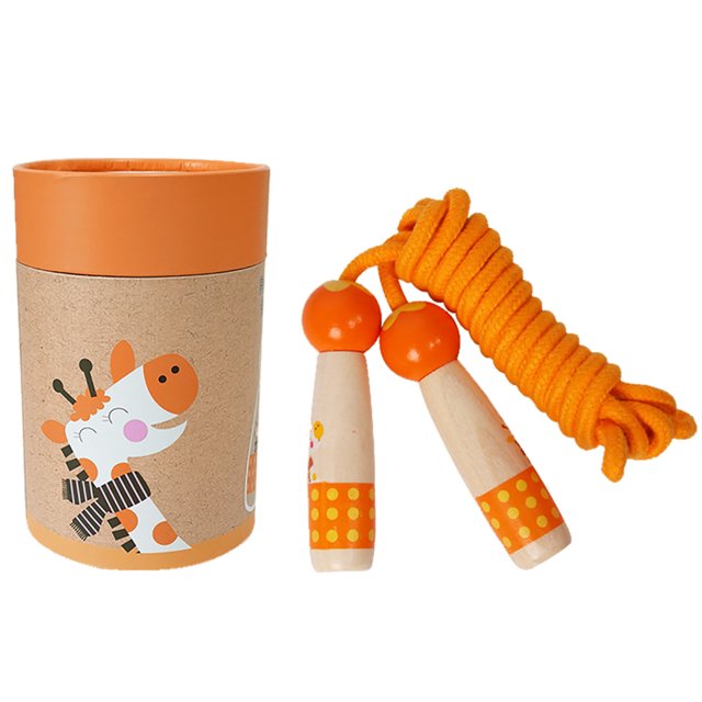 Kids Jump Rope Portable Wood Handle Adjustable Jumping Rope Skipping Rope