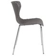 thumbnail image 3 of Lowell Contemporary Design Gray Plastic Stack Chair, 3 of 9