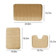 thumbnail image 3 of Bigersell Foam Mat Clearance Soft Absorbent Bathroom Rugs Non Slip Bath Rug Runner for Shower Bathroom Floors Bath Mats, Non Slip Memory Foam Bathroom Rugs Large Bathroom Rugs Khaki, 3 of 8