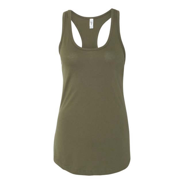 Next Level Débardeur Idéal pour Femmes, P, Vert Militaire