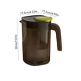 thumbnail image 3 of Fufafayo Large-Capacity Water Pitcher, 2200ML High-Temperature Jug, Refrigerator Beverage Bucket, Plastic Fruit Tea Pitcher for Summer Drinks Kitchen Dining Room, 3 of 6