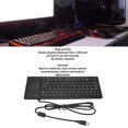 thumbnail image 4 of Wired Touch Keyboard, USB Connection Supports Basic Gestures Computer Keyboard  Plug and Play Ultra Thin ABS  for Marine for Food Service, 4 of 7